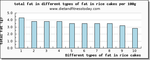 fat in rice cakes total fat per 100g